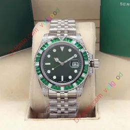 40mm Rbow Rainbow Diamond Bezel Sapphire Baselworld Watch Mens Automatic Green Watches Men Sport 116610LV Sub Date Wristwatches228P