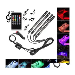 Paski LED paski samochodowe 48 MTITICOLor Wewnętrzny Waterproof Zestaw z dźwiękiem Aktywna funkcja ładowarka / USB Lights Dostawa Lightin DHA2Y