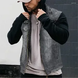 Männer Tank Tops 2023 Zerrissene Jean Jacke Denim Weste Hip Hop Mäntel Weste Männer Cowboy Marke Ärmel Männlich