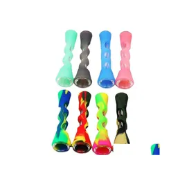 Rauchpfeifen Hornform FDA Sile Glasfilterspitzen O Hitter Zigarettenhalter Dugout Tabak Kräuterzubehör Drop Lieferung Home Gar Dhndj