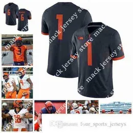 미국 대학 풋볼웨어 미국 대학 축구 착용 NCAA 일리노이 싸움 Illini College Football Jerseys 9 Josh Imatorbhebhe