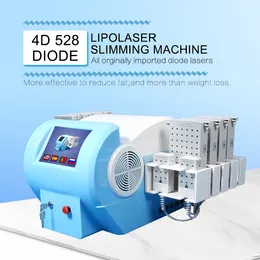 Lipo Laser 528pcs 12 منصات 4 الطول الموجي 635nm 660nm 810nm 980nm 4d آلة تنحيف جسم الدهون من أجل إزالة السيلوليت