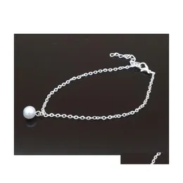 Fu￟kettchen sexy Imitation Perlenperlen Leichtmetall -Kn￶chelketten Armband Fu￟ Schmuck Sandalen Strand Aessories 483 H1 Drop Lieferung DHFX4