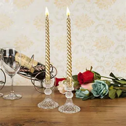 Crystal Glass Veller Home Decoration Candelabrum Candlestick Conjunta Decora￧￣o Candle Stick2964