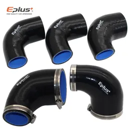 Hoses Universal 90 Degrees Reducer Silicone Tubing Braided Hose Car Intercooler Turbo Mechanical Pipe Connecting Black Multi Size 230207