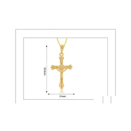 Charms h￤ngsmycken halsband Jesus korsar 18K guldkedjed￤ng f￶r halsband droppleverans smycken fynd komponenter dhxhr