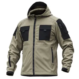 メンズジャケットMEGE TACTICAL SOFTSHELL for Men Military Camouflage Outdoor Multi Pockets Hood Windbreaker