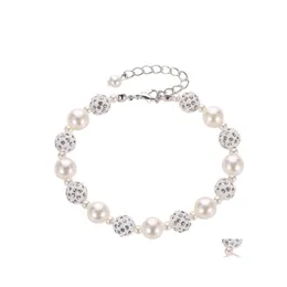 Beaded Strands Armband med Pearl Ball Set diamantp￤rlor Simple Fashion Shambhala smycken Tillbeh￶r f￶r kvinnor Drop Delivery Brace DHXSE