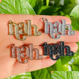 Charms 5Pcs Rosa Parks Quotes Nah Word For Jewelry Making Zirconia Pave Letter Pendant Women Bracelet Necklace Bangle Earringc D5A