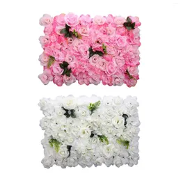 Party Decoration Artificial Flower Panels Silk Floral Backdrop For Indoor Stage Wedding