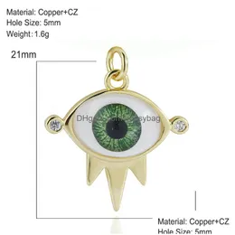 Charms colorf oneeye h￤nge diy smycken g￶r armband halsband ￶rh￤nge tillbeh￶r dj￤vlar ￶ga klassiskt modematerial co dhwcq