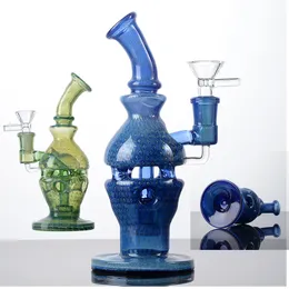 I lager Faberge -vattenpipa fab äggglasbongar 8 tum liten bong duschhuvud percolator Heady Dab Rigs 14mm Joint Glass Water Pipes With Bowl