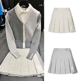 Spódnice tenisowe koreańskie golfowe ubrania modne plisowane jesienią i zimą damą Slim Anti Slip 230208