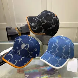 Luxury Ball Cap Designer Letter broderad denim Dome