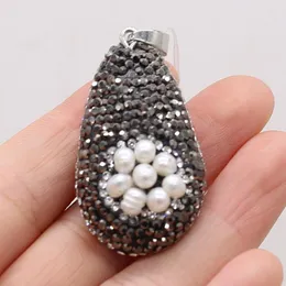 Anhänger Halsketten Natürliche Stein Edelstein Tropfen Perle Diamant Handgemachte Handwerk DIY Charme Halskette Schmuck Zubehör Geschenk Machen Für Frau