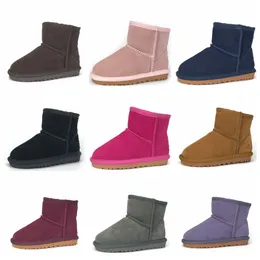 Kids Shoes Genuine Leather Ankle Boots For Children Designer Snow Boots Unisex Childrens Booties Boys Boots With Box Botas Winter