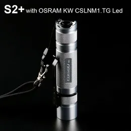 As lanternas incendiaram o comboio de prata S2 Plus com KW CSLNM1.TG LUZ WHITE LED LENTERNA 18650 Flash Torch Camping Fishing Work