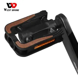 Pedales de bicicleta WEST BIKING MTB Pedales de bicicleta Ultraligeros antideslizantes Pedales de bicicleta de carretera Accesorios de bicicleta Rodamiento reflectante 9/16 '' Pedal de ciclismo 0208