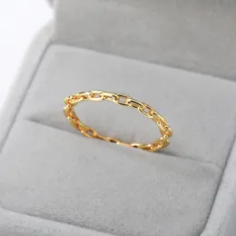 Punkowe złotą cienkie pierścienie łańcuchowe dla kobiet dziewczęta moda moda nieregularne palec cienkie pierścienie prezent 2023 Prezent biżuterii Prezent