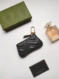 Haft fala portfel na klucze Pochette mała torebka projektant moda torby na szminki damskie męskie brelok etui na karty kredytowe moneta kiesa luksusowe Mini portfele torba 671722