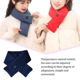 Bandanas Heating Scarf Heated Pad Neck Brace Fine Multipurpose Thickened Design Thermal Shawl Camping Fittings Winter Supplies Blue