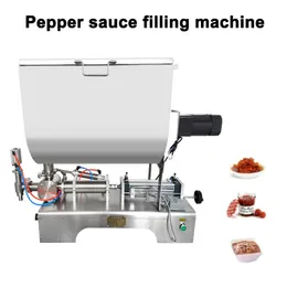 Hot Pepper Sauce Filling Machine Mixing Hopper Soybean Paste Salted And Fermented Soya Filler U-Type Horizontal Stirring Pneumatic Equipment