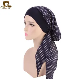 Women's elastic hair band headband cap pastoral cotton chemotherapy cap pirate cap