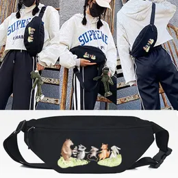 Marsupi Animal Family Print Bag Unisex Chest Pack Packs Leisure Bum Package Messenger 2023 Zipper Shoulder