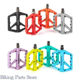 Bike Pedals MTB Bike Parts Mountain Bicycle Pedal BMX Big Foot Nylon Fiber 16 pin Anti-Slip Ultralight Pedals Cycling 9/16Flat Pedal 0208