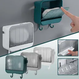 Storage Boxes Soap Dishes Drain Wall Mounted Sponge Holder Rack Bathroom Organizer Draining Kitchen Hanging Box & Bins