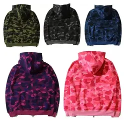 APE HOODIE Designer Shark Hoodies Fermuar Sweatshirts Moda Tam Zip Çılgın Yüz Et Sıcak Ets Büyük ABC Felpa Camo Sudadera