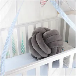 Cushion Decorative Pillow Soft Knot Cushions Bed Stuffed Home Decor Cushion Ball Plush Throw Y200723 Drop Delivery Garden Textiles204g