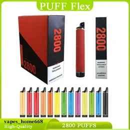 Neuer Original Puff Flex 2800 Bars Einweg -Vape -Stift -Zigaretten -Kits 2% 5% 2800 Puffs 8ml Vorgefüllt 28Colors vs xxl Filex max 5000