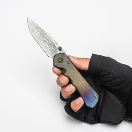Chris Reeve Folding Knife Inkosi Limited Versione personalizzata Titanium Manage Real Damasco Blade Pocket Perfect EDC Equipaggiamento da esterno Strumenti di sopravvivenza in campeggio tattico