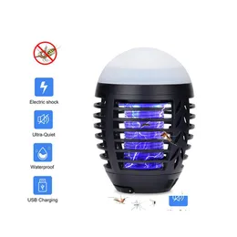 Mosquito Killer Lamps Summer Cam Lampada antizanzara Home Outdoor Trappola elettrica impermeabile Torcia USB Ricarica Anti 1 Pc Drop Deli Dhlqi