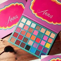 Makeupa do powiek paleta anna 35 colors Shimmer mat Mat Eye Shadows upuść dostawa zdrowie Piękno Dhvds