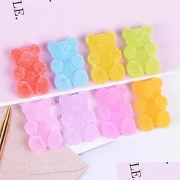 Inne 50pcs Soft Candy Bear Doll House Flatback Dom Components Cabochon Charms for Sweet Gummy Cabochons DIY Scrapbooking Decoratio Dhm4y