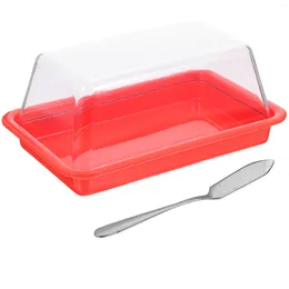 لوحات زبدة صحن الطبق الجبن صفيحة الكعكة حاوية حاوية علبة تخزين Plasticsaver Server Crock Dome Cover Fridgebox Stick