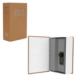 Cajas de almacenamiento Bins Libro Safe Storage Box Dictionary Money Moneds Box With Security Combination Lock Home Security Simulation Dictionary Book Case 230207