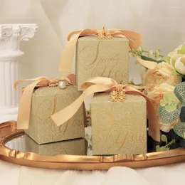 Gift Wrap Creative Candy Box Wedding Favors and Gifts Valentines Day Champagne Gold Party Supplies Goodie Bags Bow
