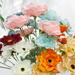 Fiori decorativi 2023 Peonia Decorazione di nozze artificiale Falso per la casa Soggiorno Giardino Esterno Flores Artificiali