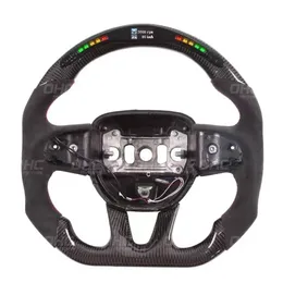 Car Carbon Fiber Steering Wheel Compatible for Dodge Charger Challenger Durango