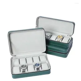 Scatole per orologi Organizer per valigie Custodia con cerniera portatile Bracciali Scatola multifunzionale per gioielli da uomo e da donna 12/10/6/