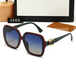 2023 Designer Sunglasses for woman 4968 Fashion Glasses Rectangle Big Full Frame Letter Design for Man Women 5 Option Top Quality