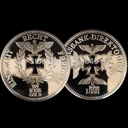 Deutsche Reichsbank 1888 tysk mynt med guldpläterat mynt 50st parti 296J