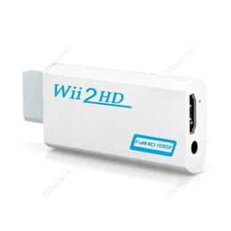 Full HD 1080p Wii till HDMI-kompatibel omvandlare Adapter WII2HDMI-kompatibel omvandlare 3,5 mm ljud för PC HDTV Monitor Display