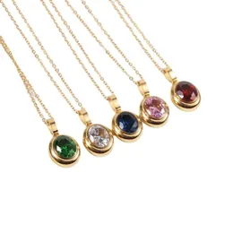 Hänge halsband rostfritt stål multi färg halsband elektroplätering guld trendiga kläder för kvinnor bohemisk lyx estetiska hängsmycken juvel