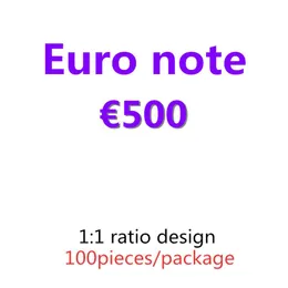 Вечеринка поставляет качество качества в долларах евро, притворяйте подарки, подарки Money Paper Pope Copy Banknote Top 100pcs/Pack и 500 BPVBI