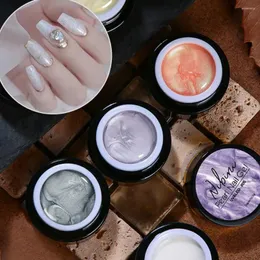 Arte de gel de uñas Sumergente en la herramienta de manicura UV Diseño de bricolaje Pearl Textured Glue Polish Hide