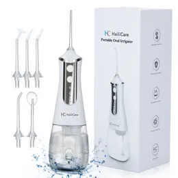 Outras higiene oral portátil portátil Irrigador oral Ferramentas de água dentária de água odontológica Pick Cleaning dentes 350ml 5 bocais Floss 230207